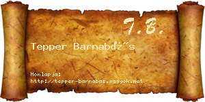 Tepper Barnabás névjegykártya